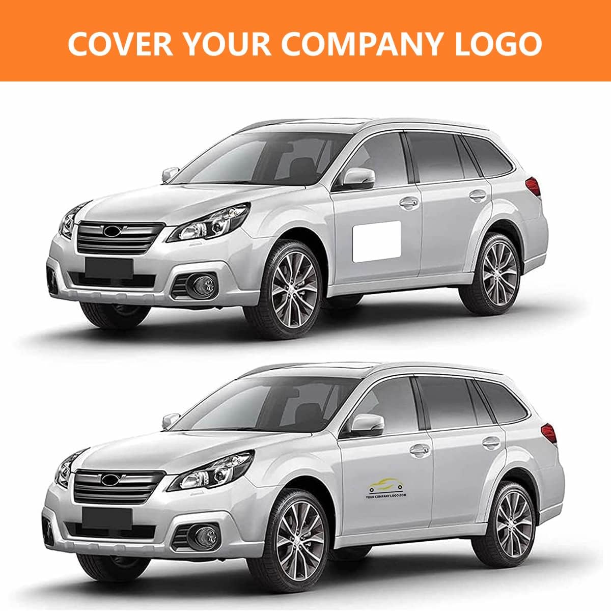 Set of 2 - Blank Car Door Magnet Sticker, Rounded Corners Magnetic Vehicle Sign, Perfect Magnet for Car to DIY Advertise Business and Cover Company Logo, Personalized Magnet Decal, White (18x12 inch)