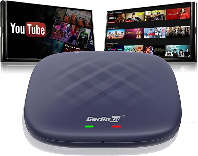 Carlinkit CarPlay AI Box Android 13.0 Wireless CarPlay & Android Auto Adapter, Compatible with Netflix/YouTube/TIK Tok/TF Card, Plug & Play for Cars Equipped with OEM Wired CarPlay 8-Core (8G+128G)