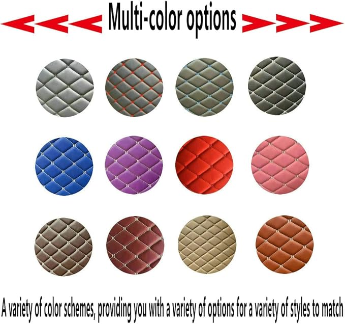 KaiLaiCarCustom Automotive Car Floor Mats for 99.99% Sedan SUV Sports Car Men Women Protection Full Coverage Pads Anti-Slip Leather Floor Lining (Brown Strip, B- Long Stripes)