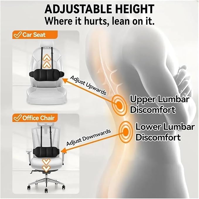 1 Piece Automotive Seat Lumbar Support Pillow for Nissan Altima 2019-2025, Driving Lower Back Cushion Ergonomic Orthopedic Posture Rest