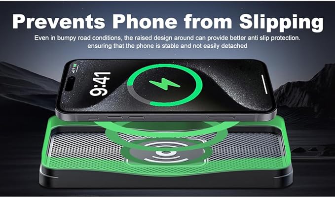 Wireless Car Charger Pad for Tesla Model S 2012-2016 2017-2021 2022-2026, Type-C/USB 20W Car Wireless Charger Non-Slip Phone Charging Pad Car Accessories,B 30cm Cable USB Plug