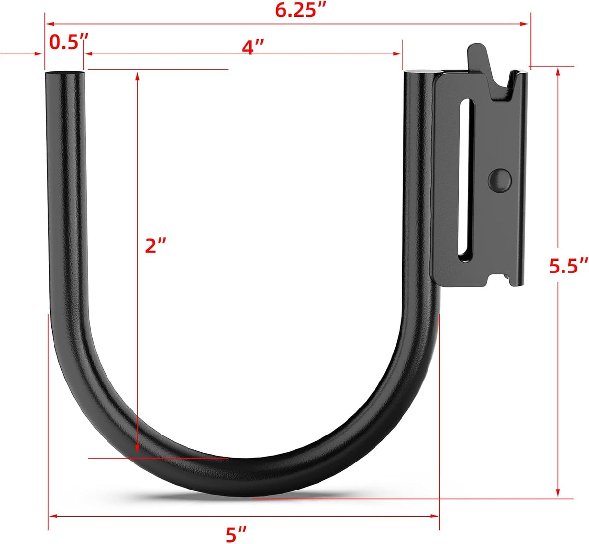 4PCS Heavy Duty E Track J Hooks，Large Steel 5" J Hook E Track Accessories for Enclosed Trailer,Workshop & Garage,Maximum Load 1400 Pounds(1/2" Diameter Solid Steel)