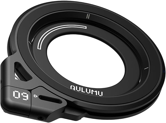 Aulumu G09 Magnetic Ring Grip | Omnidirectional Rotation | MagSafe Compatible | Aluminium Alloy Construction | Stable Dual-Sided Magnetic Attachment | Includes Handle Ring Phone Stand- Black