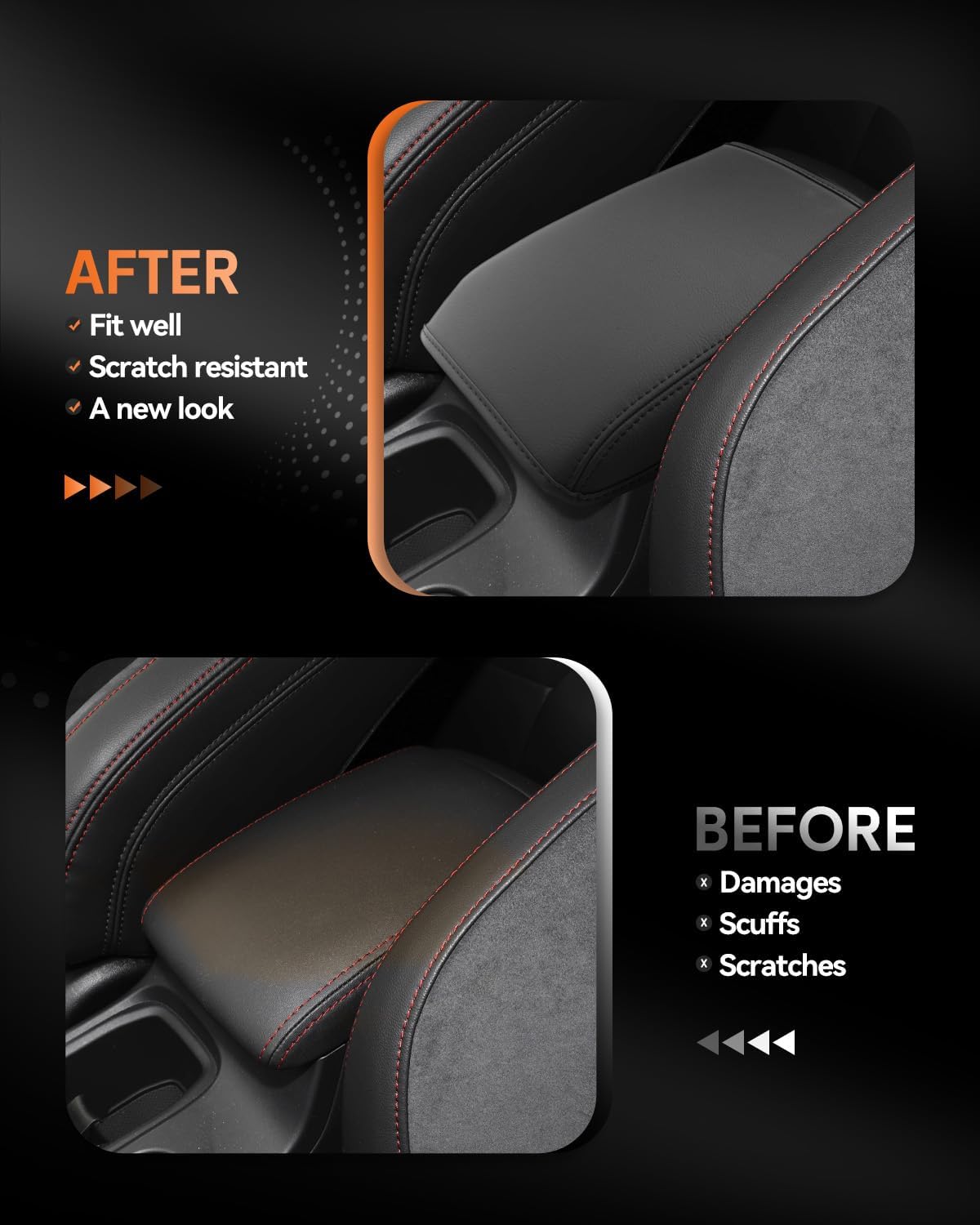 CDEFG for Subaru WRX 2024-2025 Center Console Cover Armrest Box Cover for WRX (Premium, Limited, tS, GT) 2024 2025 Accessories Console Arm Rest Protector -Only Fit 6 Speed Manual