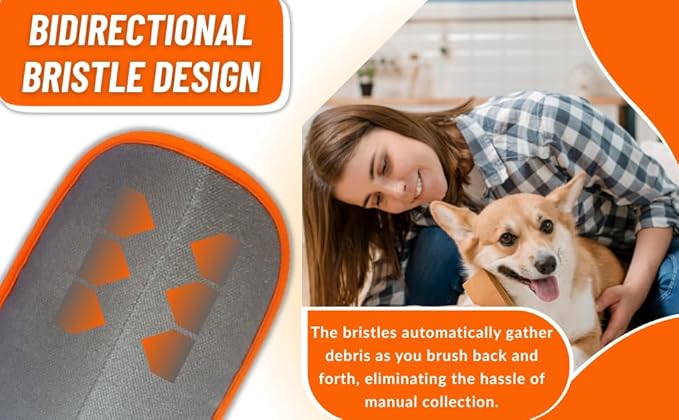 2 PC RivOcen Pet Hair Removal Brush Gloves, Electrostatic Reusable Cat Dog Hair Remover Grooming Glove Tool. Reusable Magic Brush Pet Hair Remover Tool for Carpet, Couch,Car Seat, Laundry.