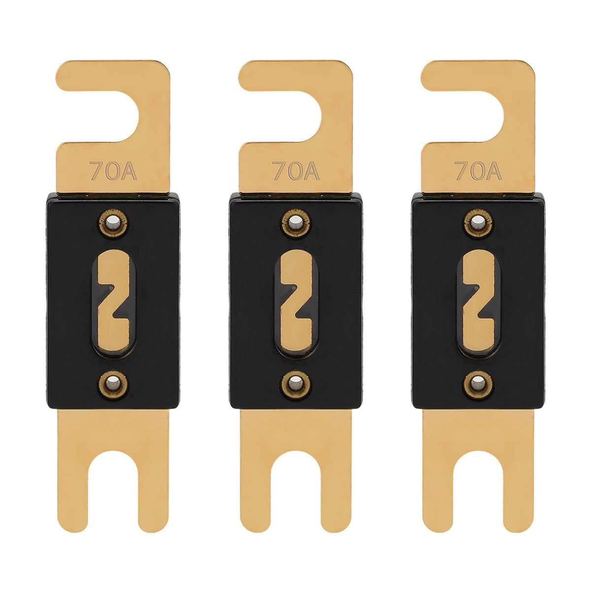 70A ANL Fuse 70 Amp Inline Blade Fuses 32V for Car Audio Inverter Automotive Stereo (Pack of 3 pcs)