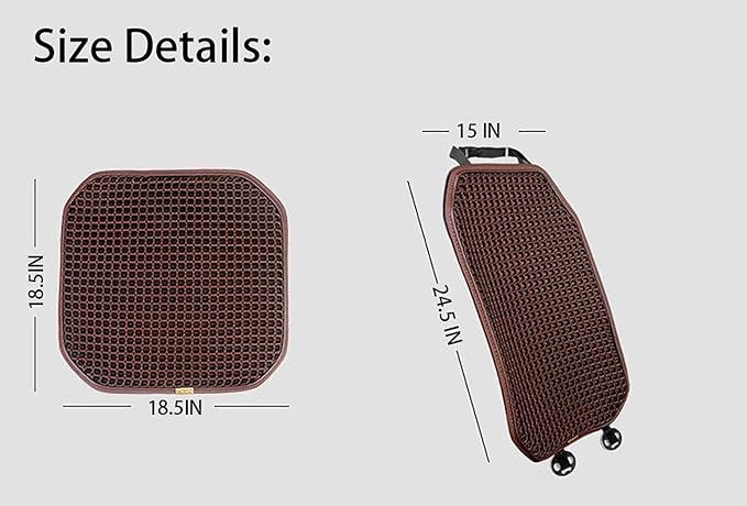 New Summer Vented Cooling Air Mesh Seat Cushion Pad for Car,Universal Ventilated Breathable Seat Cover Fits Car SUV Truck Van Pickup of Driving Seat for Men Women (Brown-BackCushion-1PCS)