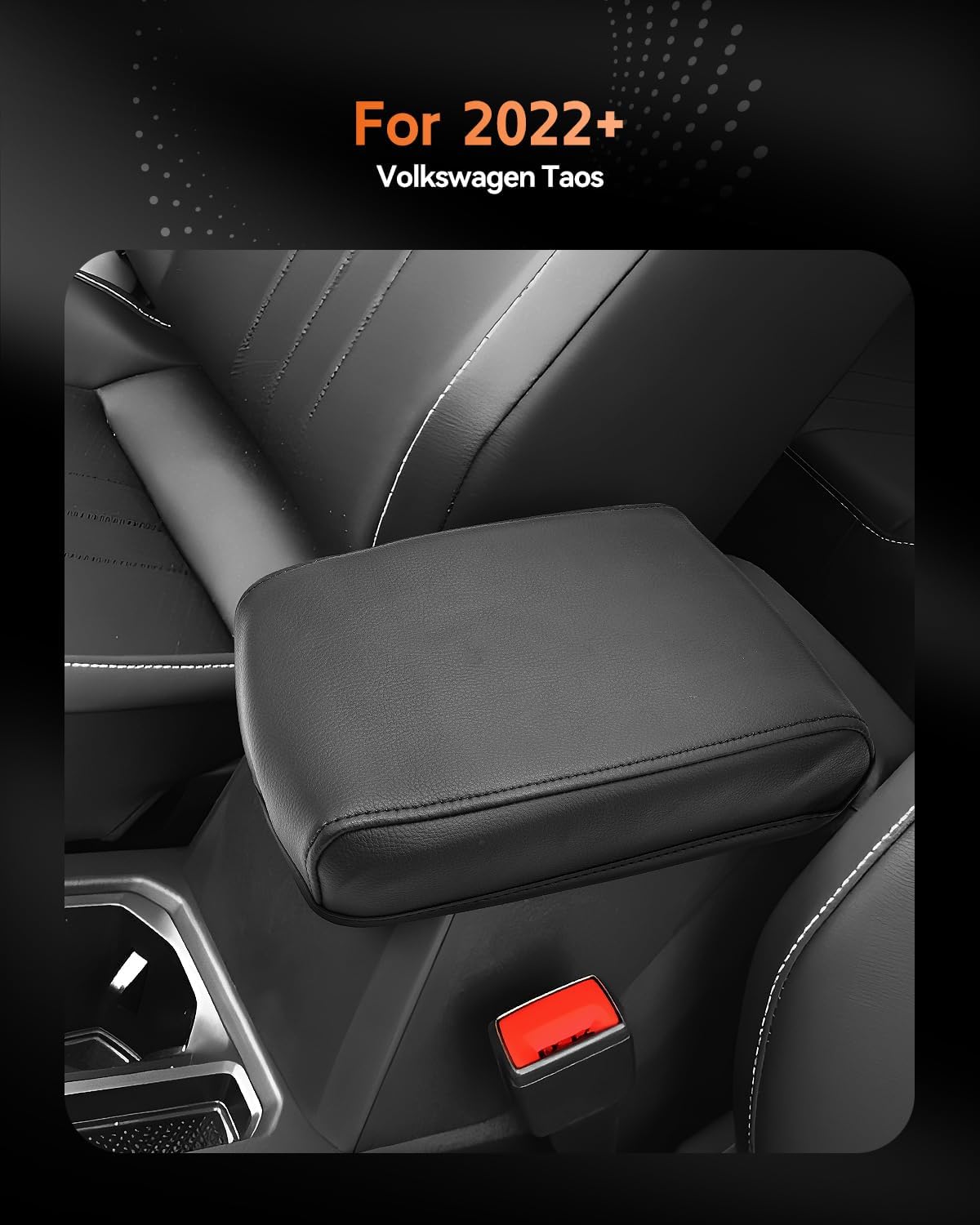 CDEFG for 2022 2023 2024 2025 Volkswagen Taos Center Console Cover Armrest Cover for 2022-2025 Taos Accessories Middle Console Arm Rest Protector