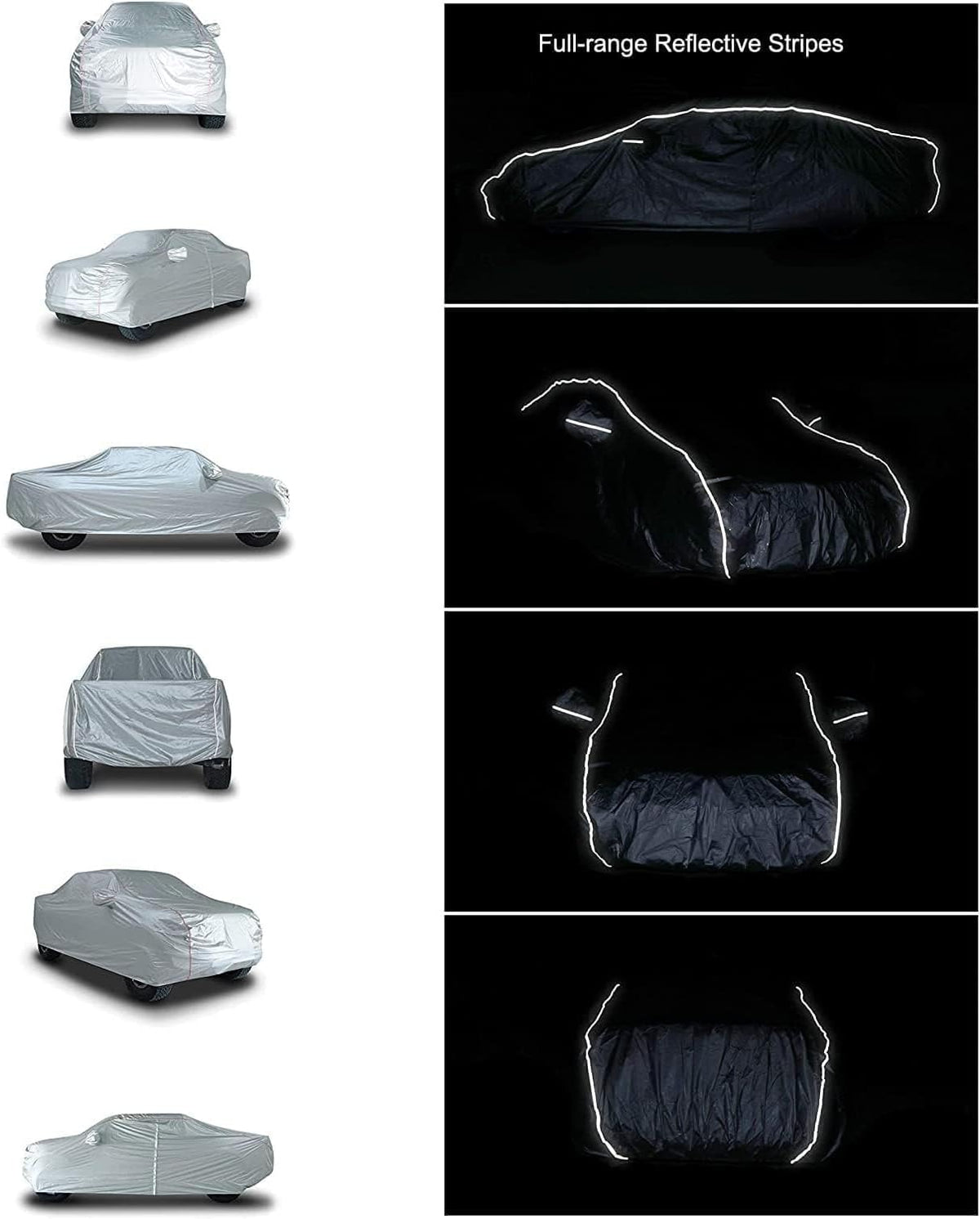 Tecoom Waterproof Car Cover for Tesla Model Y Honda CRV, UV Protection Car Covers for Toyota Corolla RAV4 Jeep, Door Zipper/Lock Windproof Car Cover All Weather Outdoor Indoor Fit 170-190 Inches SUV