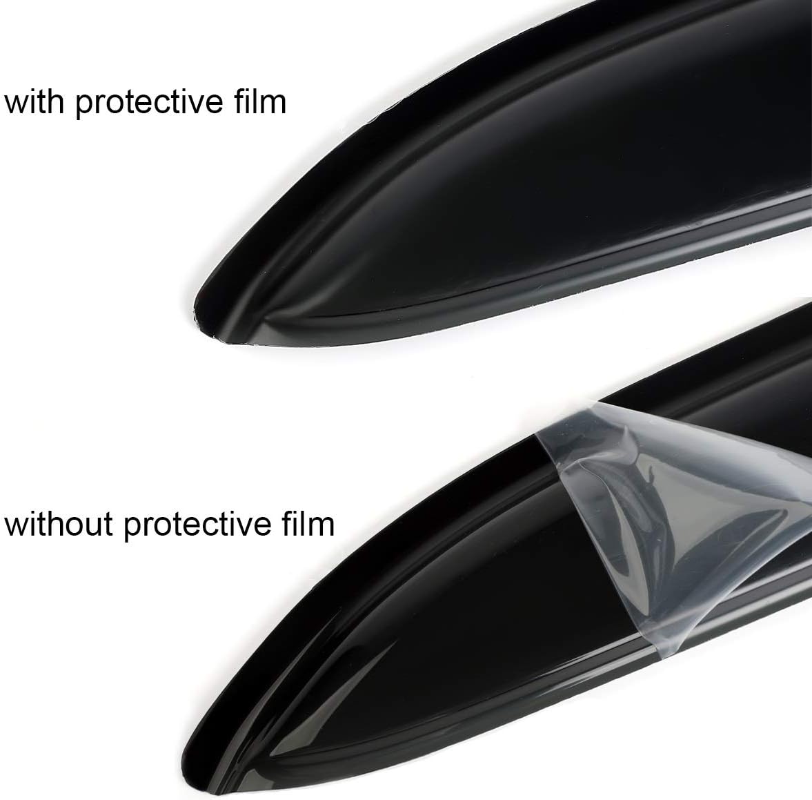 4pcs Outside Mount Style Window Rain Guards Durable Side Window Wind Deflectors Dark Smoke Vent Window Visors Fit for 2010-2018 Ford Taurus