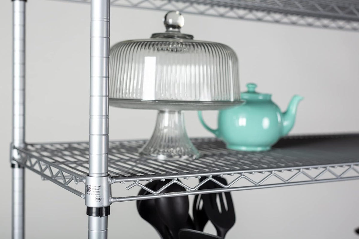 Omega 14" Deep x 42" Wide x 74" High 3 Tier Gray Starter Shelving Unit