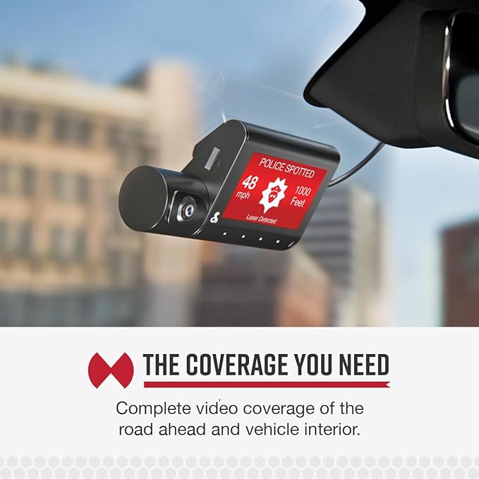 Cobra SC 220C Smart Dash Cam + Cobra 2.5A DIY Hardwire Kit - OBDII Port to USB-C/Micro-USB with 15ft Cable