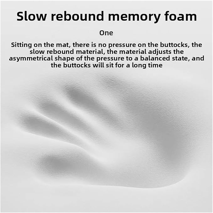 Memory Foam Car Seat Cushions with Lumbar Support - Cool and Breathable Comfort for Car and Office Use(H,45x45cm)