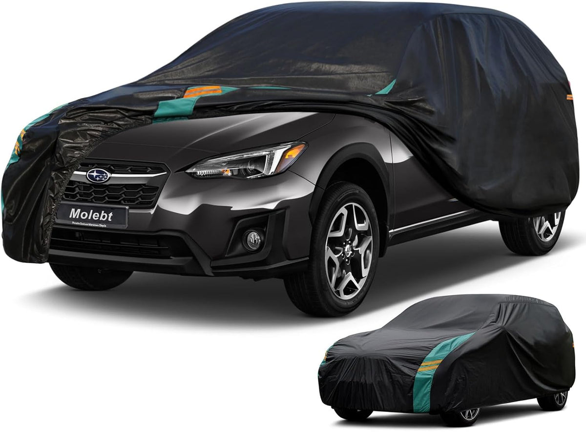 SUV Car Cover Custom Fit for Subaru Crosstrek(2012-2025), Waterproof All Weather for Automobiles, Outdoor Full Cover with Windproof Clip Straps.