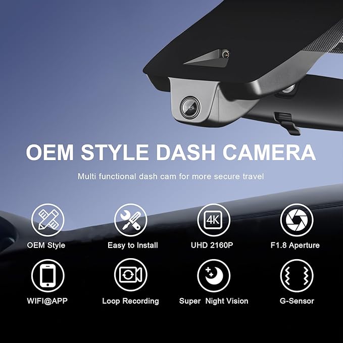 mangoal Front 4K & Rear 1080p Dash Cam Custom fit for Toyota Corolla Gen12 E210 2023 2024 2025 2026 (Model A),LE SE XLE XSE Hybrid Hatchback, Integrated OEM Look,2160P UHD Video,App & WiFi,128GB Card