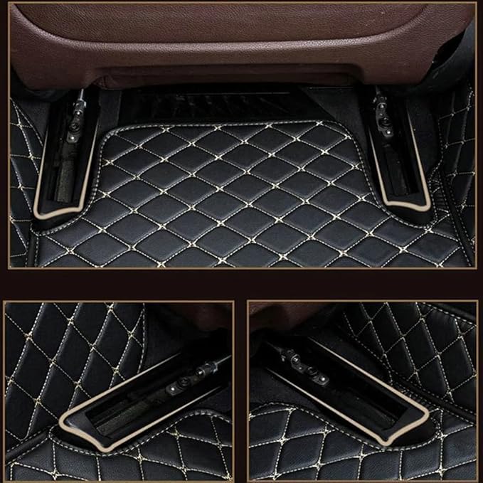 Car Floor Mats Automotive Floor Mats Vehicle Specific All Weather Protection Custom Compatible with Most of 98% Cars SUVs (White and Black)