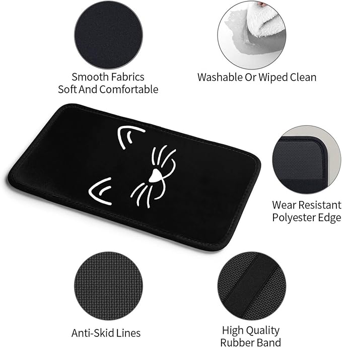 Black Cat Vehicle Center Console Armrest Cover Pad,Black Cat Car Accessories Soft Middle Console Cushion Pad,Auto Arm Rest Mat Decor Cats Gifts for Women Men Dad for Most Vehicle SUV Truck