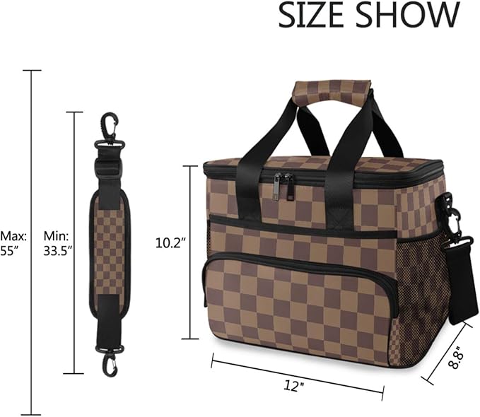Cooler Bag Insulated Picnic Bag Large Lunch Box Reusable Tote Bag Soft Sided Portable Beach Cooler Grocery Camping