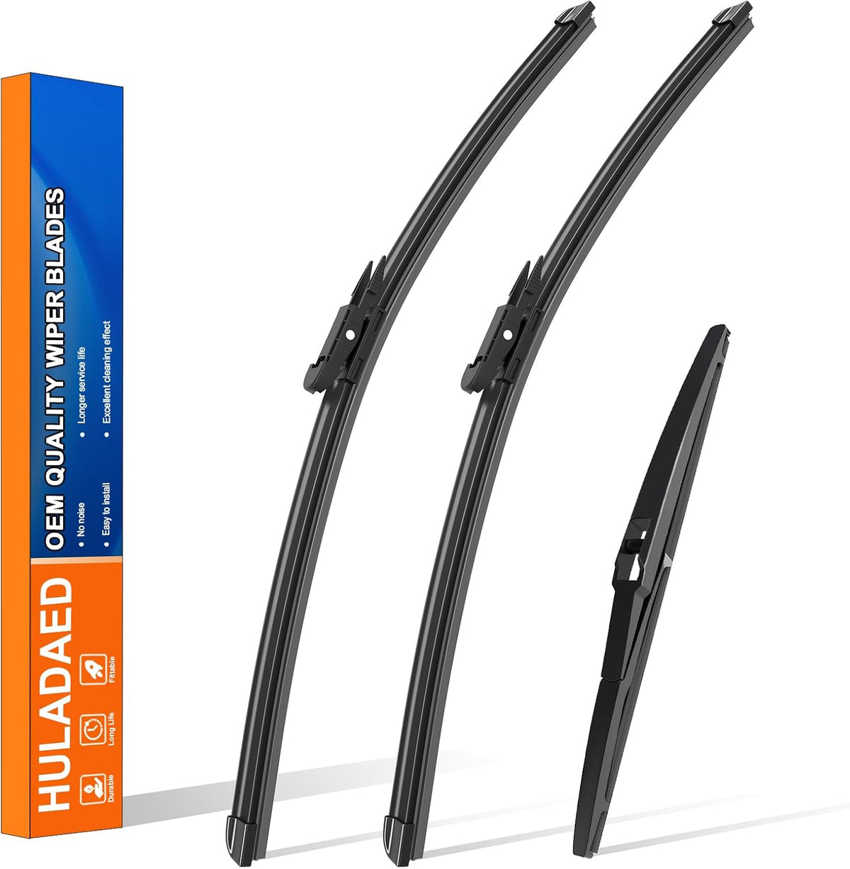 HULADAED® 20'' 20'' 12'' Windshield Wipers Replacement for Escape 2012 2011 2010 2009 2008,Silicone Front Rear Wiper blades for MY Car-All Weather & Quiet(3 PACK)