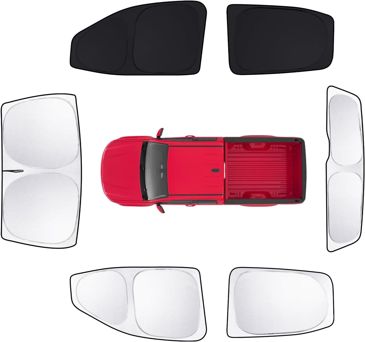 6pcs Car Window Shades for Chevrolet Colorado 2015-2022 Accessories,Windshield Side Rear Full Sunshade,Sun Visor UV Blocking, Privacy Protection and Blackout for Camping Outdoor