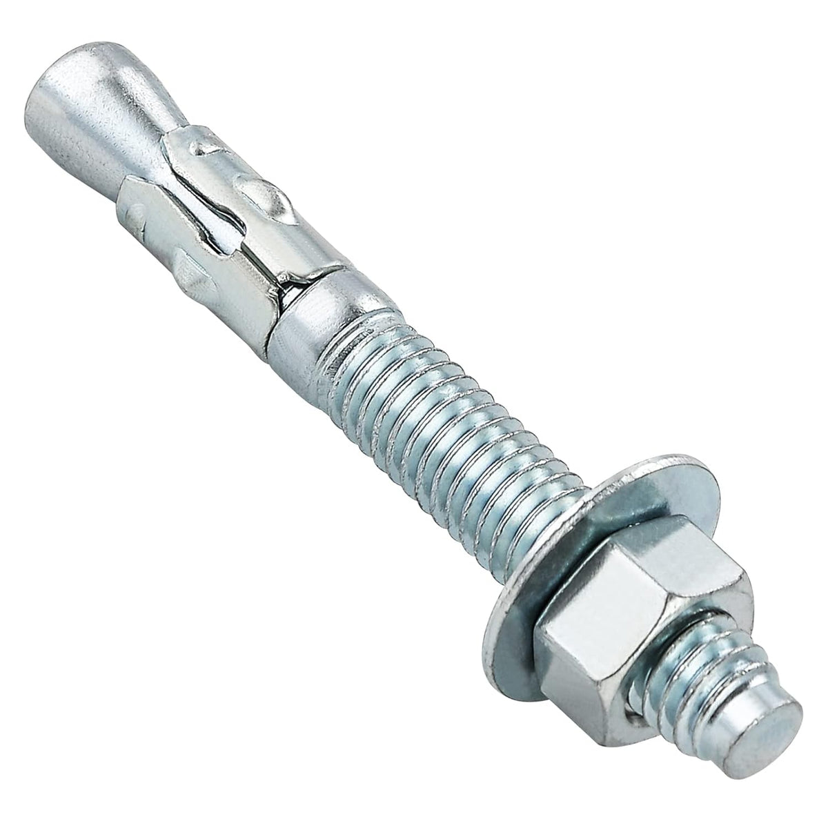 1/2x9 10Pcs Inch Standard Fasteners for Heavy-Duty Zinc Wedge Anchors for Cement and Concrete