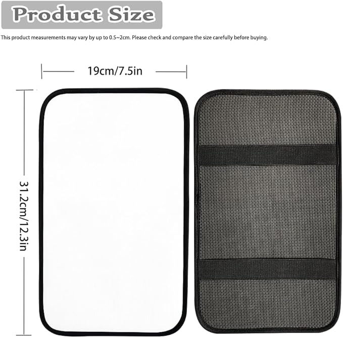Black Horse Car Center Console Armrest Pad for Men Breathable Car Center Console Cover Seat Box Cover for Sedan, Van, SUV, Truck, Horse Cars Accessories, Black