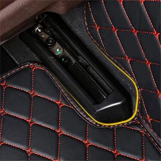 Custom Car Mats All Weather Fit Automotive Floor Mats PU Leather Protector Mat for Most Sedan, SUV, Truck Floor Mats (Black and Beige)