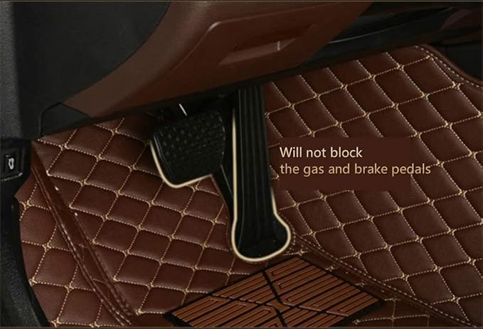 Custom Car Floor Mats for 96% Sedan SUV Sports Car Protection Full Coverage Pads Anti-Slip Leather Floor Lining All Weather Car Floor Mats (red)