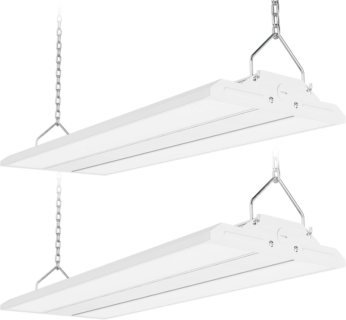 150W 2 Pack 2FT LED Linear High Bay Shop Light Fixture, Indoor Area Workshop Garage 5000K, Hanging Warehouse Lights, Industrial