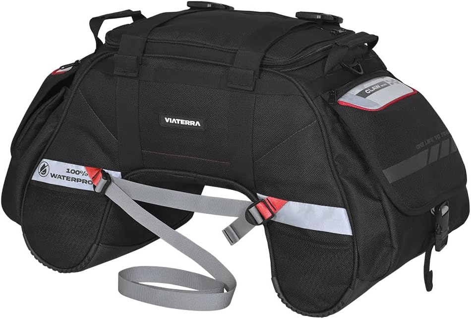 ViaTerra Claw Mini Waterproof Tail Bag | Compatible with Sports & Street Motorbikes | Waterproof