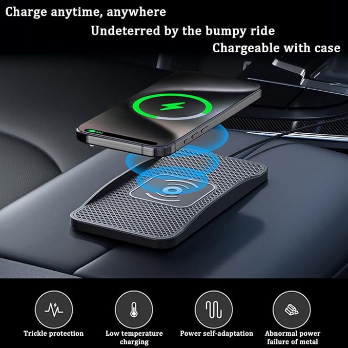 Wireless Car Charger Pad for Chevrolet Blazer Captiva Equinox Suburban/Bolt EUV 2000-2026, Type-C/USB 20W Car Wireless Charger Non-Slip Phone Charging Pad Car Accessories