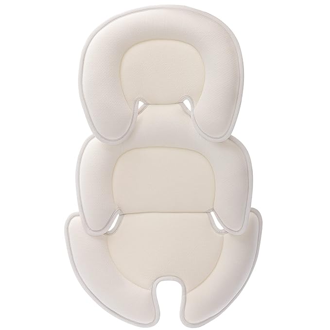 Innokids Head and Body Support Pillow Infant Car Seat Insert for Newborn to Toddler Stroller Cushion for Baby Shower Gifts (White)