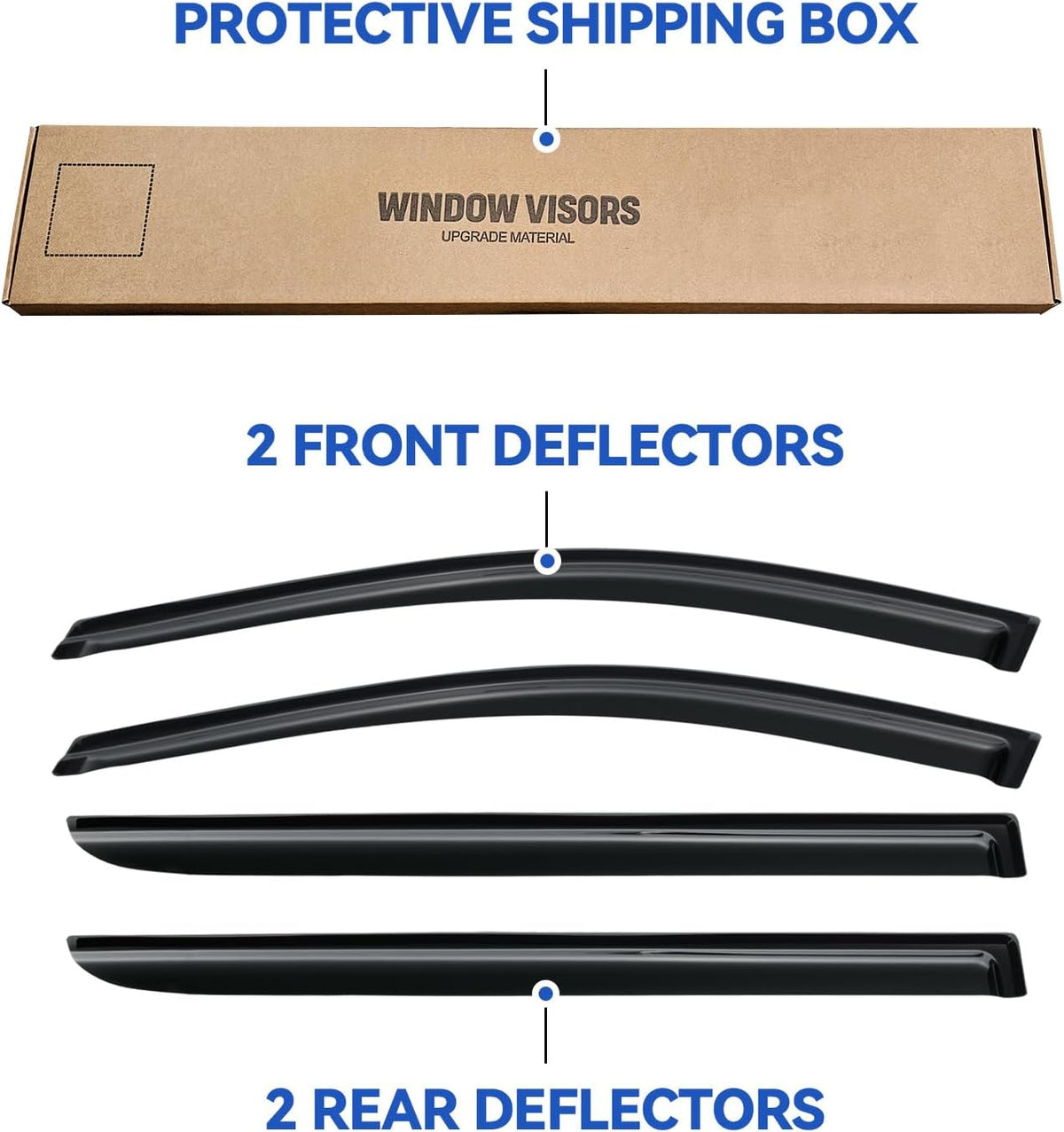 Window Visors Rain Guards for 2005 2006 2007 2008 2009 2010 Honda Odyssey, Out-Channel Window Vent Wind Deflectors Visors Shades for 05 06 07 08 09 10 Odyssey