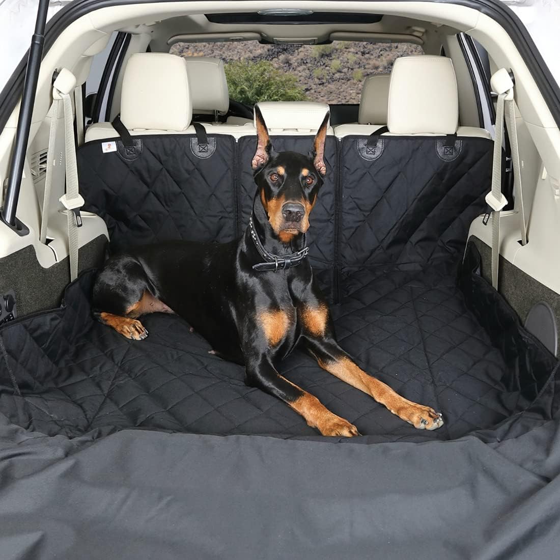 4Knines SUV Cargo Liner for Dogs, Trunk Mat for SUV, Durable Cargo Cover, Protector – Compatible with 60/40 Split Bench & Armrest Pass-Through, Waterproof, Machine Washable, Non-Slip (X Large, Camo)