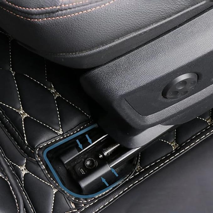 Custom Car Floor Mats Fit for 99% Sedan SUV Sports Car Full Coverage Pads Leather Floor Liners Mat Women Men (Black&Light Brown)