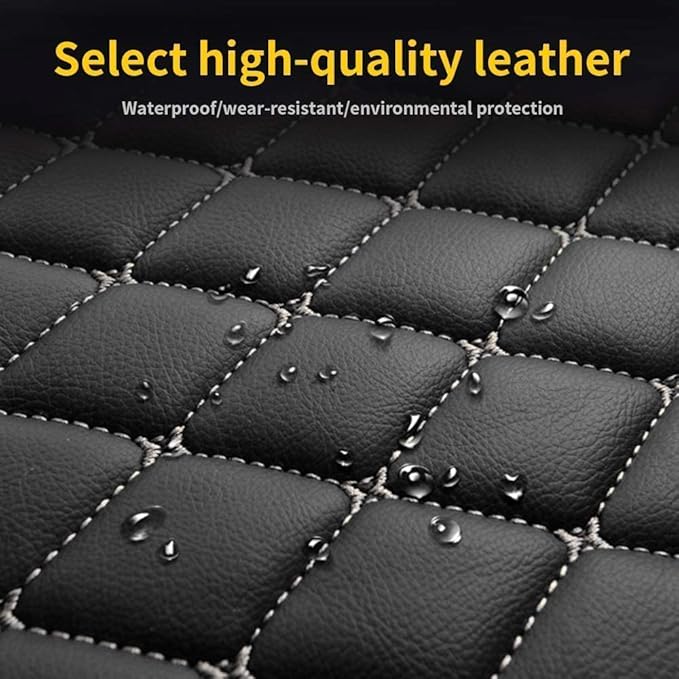 Custom Making Car Floor Mats for 90% Car Model Luxury Leather All Weather Waterproof Anti-Skid Full Coverage Liners (red and Purple)