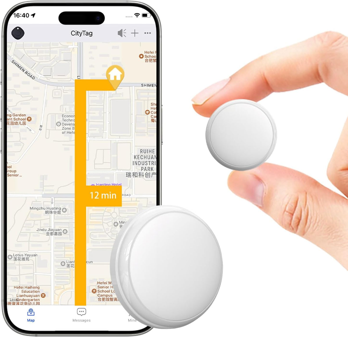 GPS Tracker for Vehicles, Pets & Valuables – No Subscription, Real-Time Tracking via App – Lightweight, Waterproof, Long Battery Life – Compatible with iOS & Android