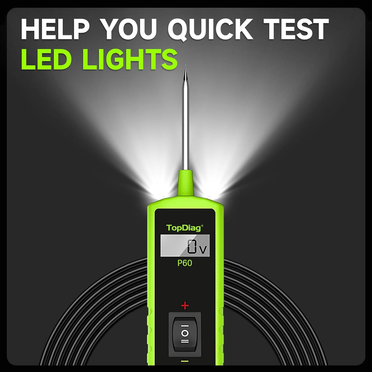 12 Volt Test Light Automotive, Power Circuit Probe Kit, 6V - 24V Car Fuse Tester, Voltage Tester 0.3v-70v, AC DC Outlet Tester, Automotive Short Circuit Finder, P60