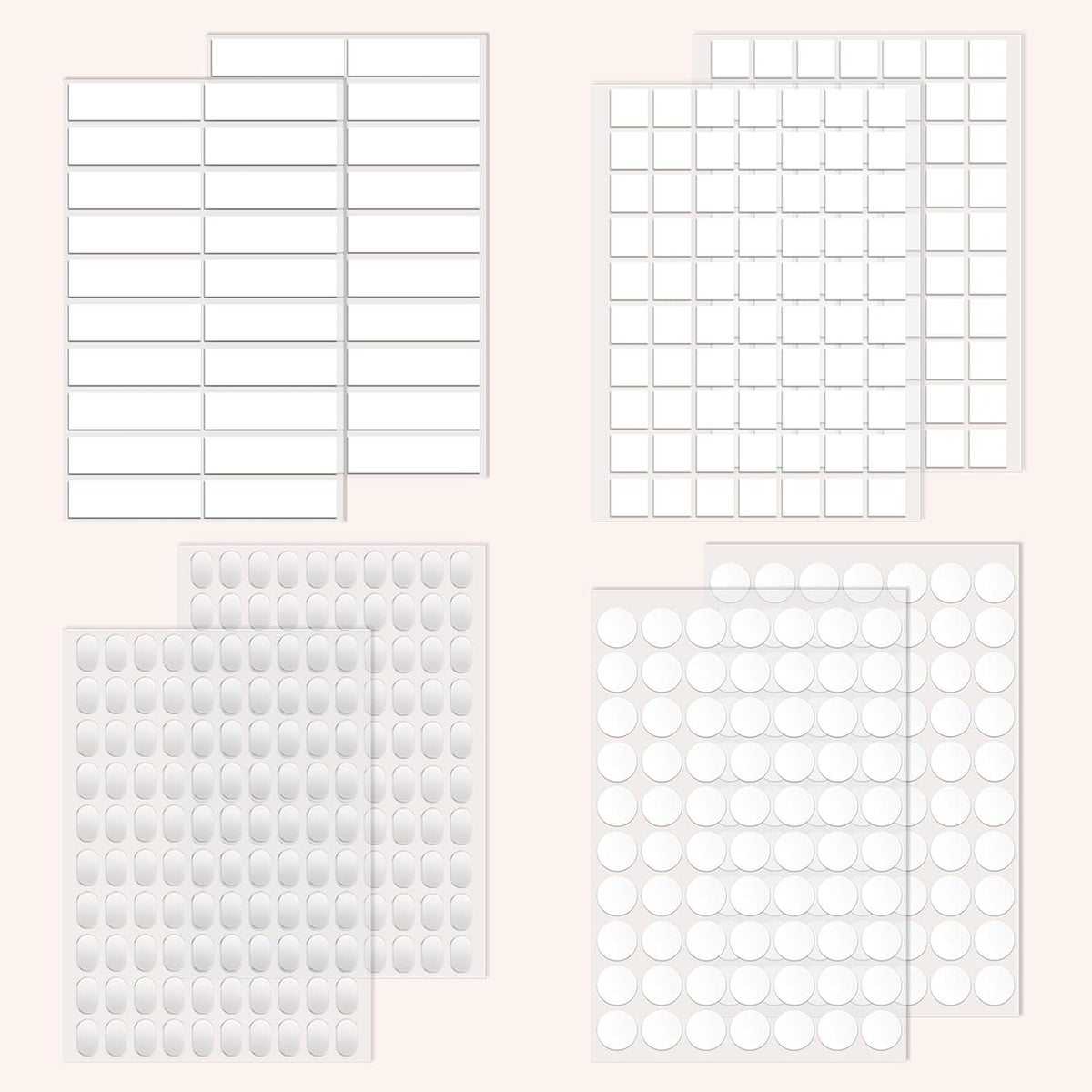 520pcs Double Sided Tape Wall Nano Sticky Dots Mounting Putty Two Sided Adhesive Strong Sticky Tack Multi-Shape Museum Putty No Traces - Crafts Poster Decoration Picture Hanging Crafting Party