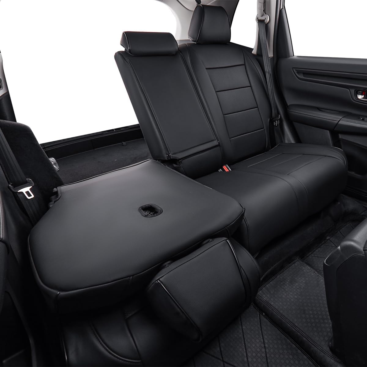 EKR Sportage Seat Covers Custom Fit for KIA Sportage Hybrid EX/SX Prestige & Plug-in Hybrid X-Line/X-Line Prestige 2023-2026 Leather Car Seat Cover Full Set-Faux Leather(Black)