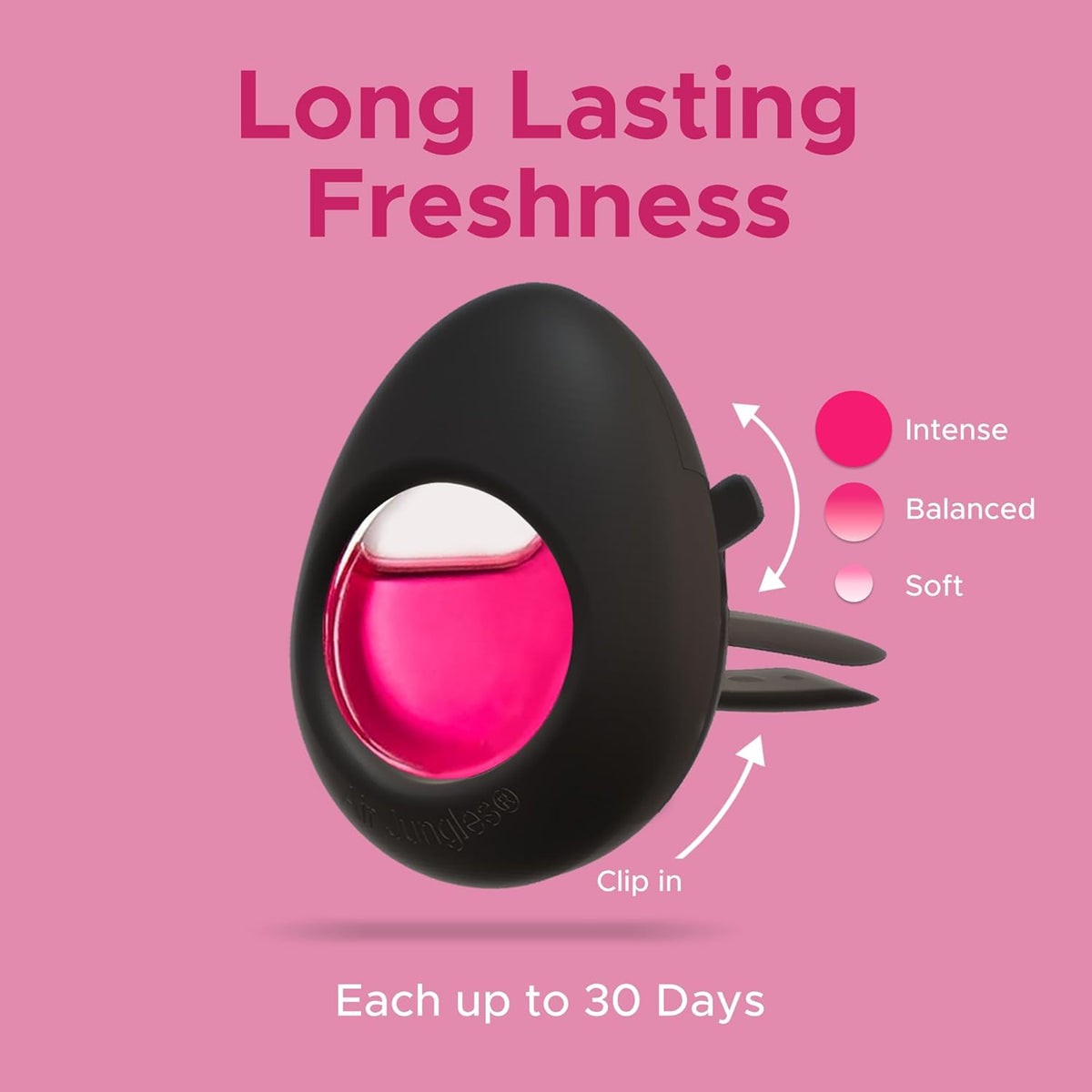 Air Jungles Car Air Freshener Vent Clip 3 Count, Honey Peach Scent, 4 ml Each, Long-Lasting Car Odor Eliminator, Easy Clip-On Design, Up to 90 Days Freshness for Cars, Trucks, and SUVs