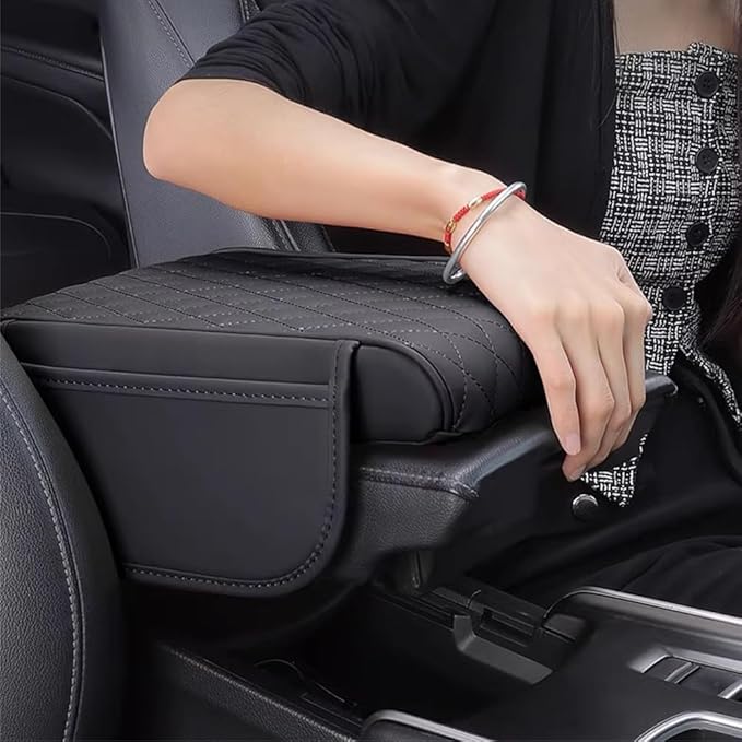 Car Armrest Pad for Mazda CX-3 CX-5 CX-30 CX3 CX30 CX5 2015-2020 2021 2022 2023 Leather Armrest Box Mat Center Console Cushion Pad Universal Armrest Seat Box Cover Protector,Red, normal