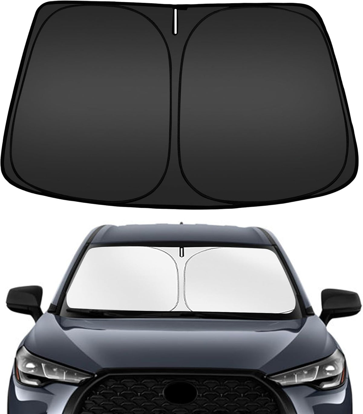 ARISMOTOR Windshield Sun Shade for Toyota Corolla Cross 2022-2025 2026, Custom Fit Foldable Front Window Sunshade Sun Visor Protector, Block UV Rays Keep Your Car Cooler