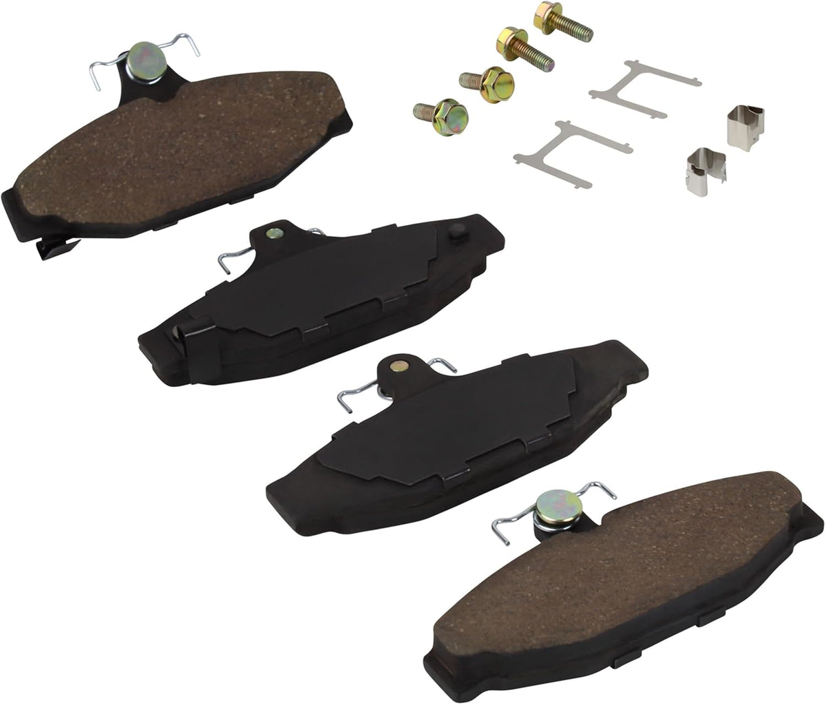 Premium Ceramic Rear Brake Pads (1001-0413C) Compatible with Chevrolet Camaro 1989-1997, Chevrolet Corvette 1988-1996, Pontiac Firebird 1989-1997, Shelby Series 1 1999-2000