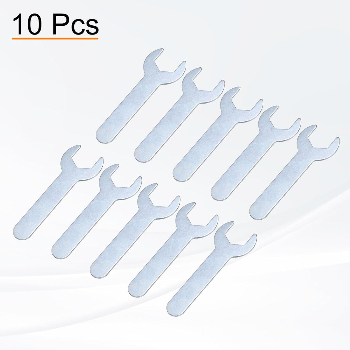 HARFINGTON 10pcs Small Wrench 14x70x1.5mm Metric U-Shaped Single Open Ended Spanner Super Thin Flat Head Galvanizing Wrench for Automotive Repair Furniture Assembly