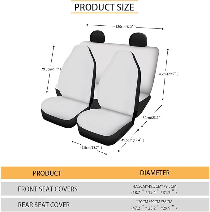 FKELYI Skull Rose Car Seat Full Set - Front and Back, Handbrake and Gear Shifter Knobs, Steering Wheel Cover, Cup Coasters