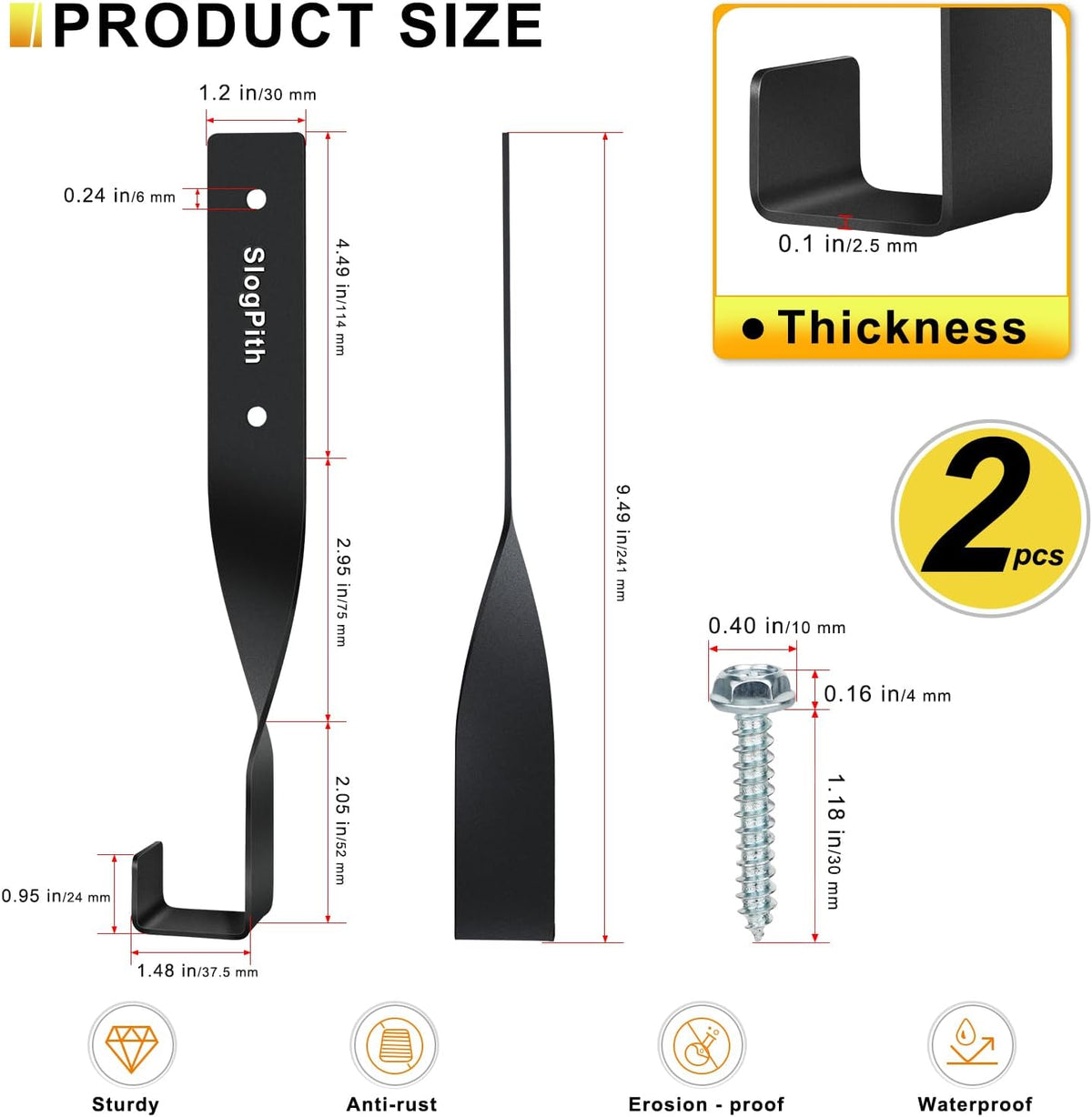 Chainsaw Holder,Chainsaw Holder For Garage Wall Mount, Garage Storage Hooks For Chainsaw,Backpack Blower,Weed Eater&Tools,Rustproof Chainsaw Wall Mount Hanger Organizes Tools,Saves Space (2 Pcs Black)