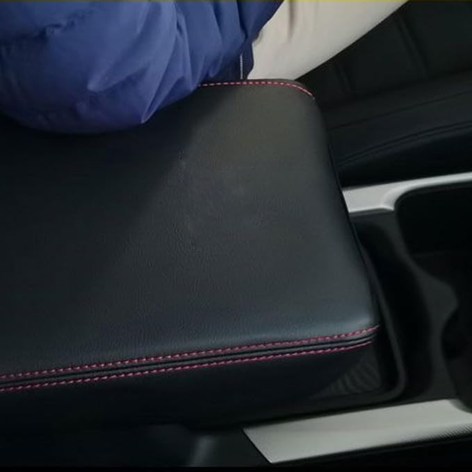Compatible with Center Console Armrest Cover for Honda Pilot 2023-2026/ Passport 2024-2026/ Ridgeline 2024 2025 Leather Arm Rest Storage Box Lids Cushion Protector Pad