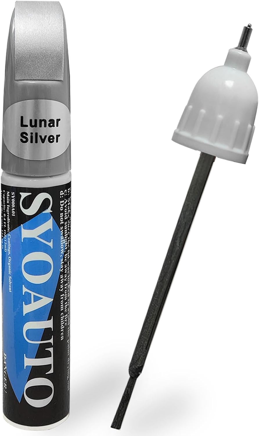 SYOAUTO Lunar Silver NH830M Touch Up Paint Fit for Honda Auto Touch up Paint Scratch Repair Pen Brush and Tip 2 in 1 Lunar Silver NH830M