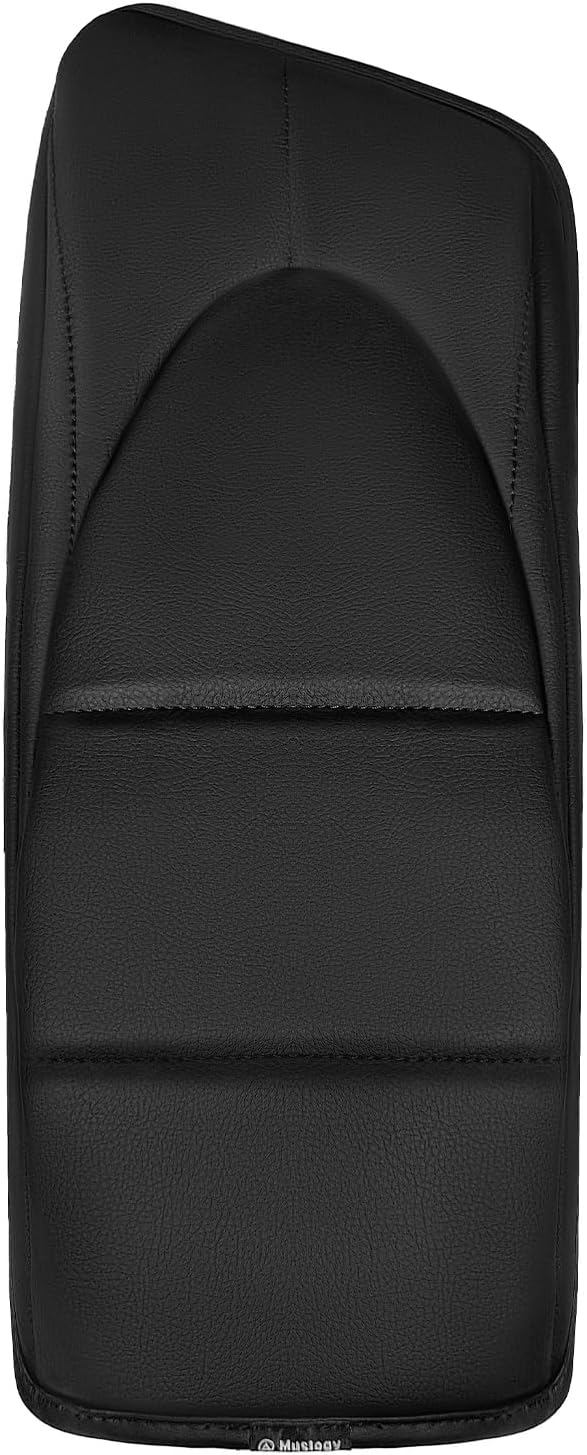 Muslogy Center Console Armrest Cover Compatible with Toyota Camry 2018-2024 Comfort Armrest Pad Arm Rest Cushion Vegan Leather Protector Regular Thick